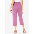 thumbnail image 2 of Roaman's Women's Plus Size Petite Plus Size Soft Knit Relaxed Pull-On Capri Pant, 2 of 6