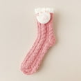 thumbnail image 1 of Chaussettes Roses Automne Hiver Poupée de Noël en Peluche Chaude Chaussettes de Maison en Peluche Corail, 1 of 3