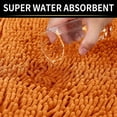 thumbnail image 7 of Bathroom Rugs Chenille Plush Bath Mat Water Absorbent Shower,Orange,24x16inch, 7 of 7