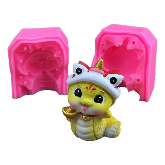 Snake Figurine Shaped Chocolate Mold Silicone Decoration Mold Jewelry Tool Nonstick Puddings Fondant Baking Mold