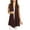 Brown, variant on Moa Collection Women's Casual Open Draped Front Solid Cardigan Vest