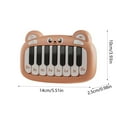 thumbnail image 2 of SIYTUAU Portable 15 Keys Electronic Keyboard Piano Mini Music Toy With Stand Educational Musical Instrument Brown Plastic Kids Piano For Beginners Brown, 2 of 6