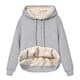 thumbnail image 1 of Pntutb Mujer Invierno Cálido Felpa Sólido Bolsillo Manga Larga Tops Sudadera Con Capucha Pntutb Pntutb-3318, 1 of 4