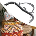 thumbnail image 4 of Spptty Metal Purse Frame Kiss Clasp Lock Retro Embossed Handle Hardware Accessories 20.5cm,Kiss Clasp Lock,DIY Purse Frame, 4 of 9