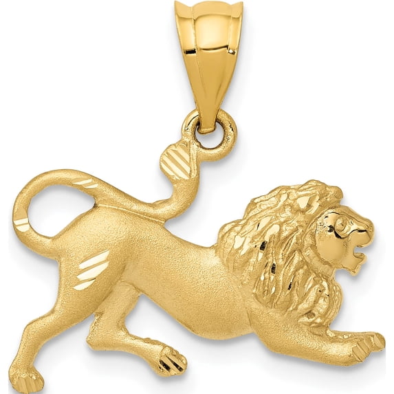14K Yellow Gold Lion Charm (19 X 20) Made In United States c83