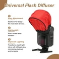 thumbnail image 3 of Uxcell 3.7" x 3.5" Soft Mini Flash Diffuser Cap, 4 Pack Universal Elastic Flash Diffuser Cover for Nikon DSLR Camera Flashlight, Red, 3 of 6