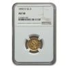 1850-D $2.50 Liberty Gold Quarter Eagle AU-58 NGC