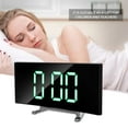 thumbnail image 5 of Digital Alarm Clock, 7 Inch Curved Dimmable LED Screen Digital Clock Bedroom, Green Number Clock, Smart Alarm Clock,Snooze Function,12/24 Hour, USB Port, 5 of 8