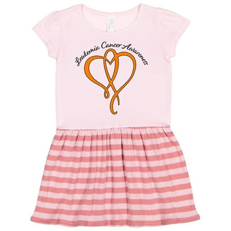 

Inktastic Leukemia Awareness with Orange Ribbon Heart Gift Toddler Girl Dress