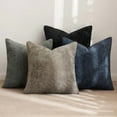 thumbnail image 4 of Pack of 4 Couch Throw Pillow Covers 20x20 Inch Neutral Navy/Grey Soft Decorative Chenille Pillow Covers Farmhouse Accent Cushion Covers for Boho Home Decor Sofa Bedroom Living Room, 4 of 5