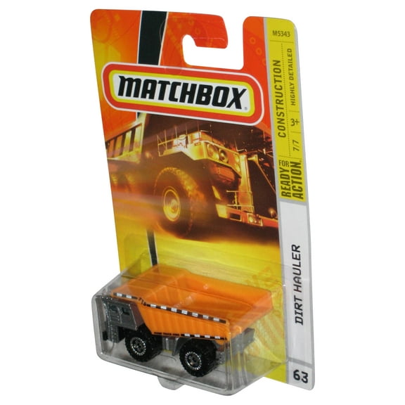 Matchbox Construction 7/7 (2007) Mattel Orange Dirt Hauler Toy #63