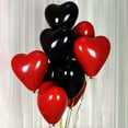 thumbnail image 2 of Globos de látex de corazón rojo rubí negro, decoración de aniversario de boda, globo de helio, decoración de fiesta de cumpleaños, Baby Shower, 10 pulgadas, 40 piezas, 2 of 4