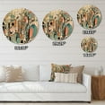 thumbnail image 4 of Designart "Mid-Century Boho Elegance in Gold" Minimalism Metal Round Art Living Room, 4 of 5