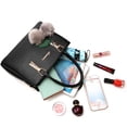 thumbnail image 6 of Faraee Womens Purses and Handbags Leather Shoulder Crossbody Bag Ladies Top Handle Bags Satchel with Zipper Plush Pendant Black, 6 of 8