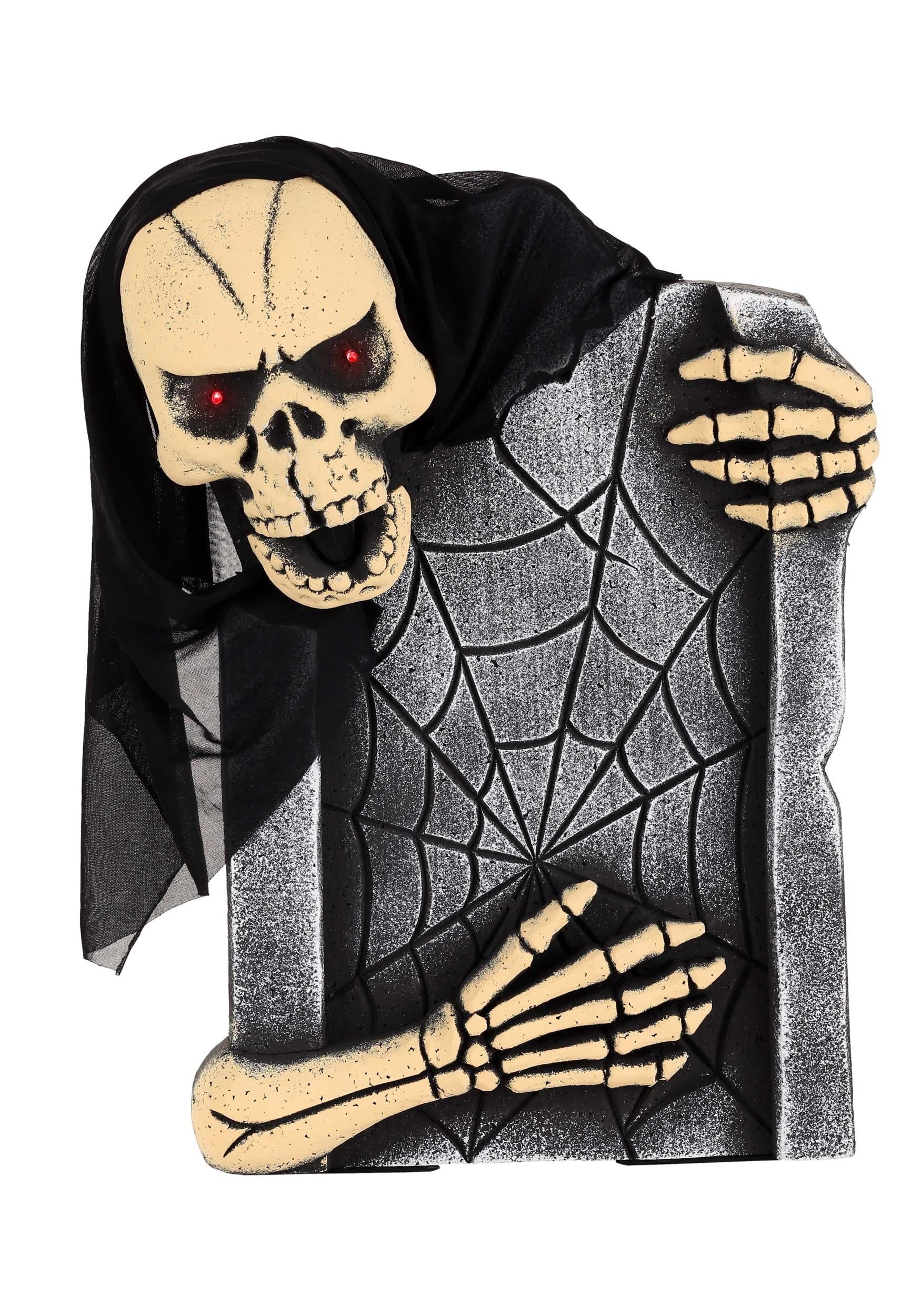 21 Inch Animated Skeleton Tombstone Decoration - Walmart.com