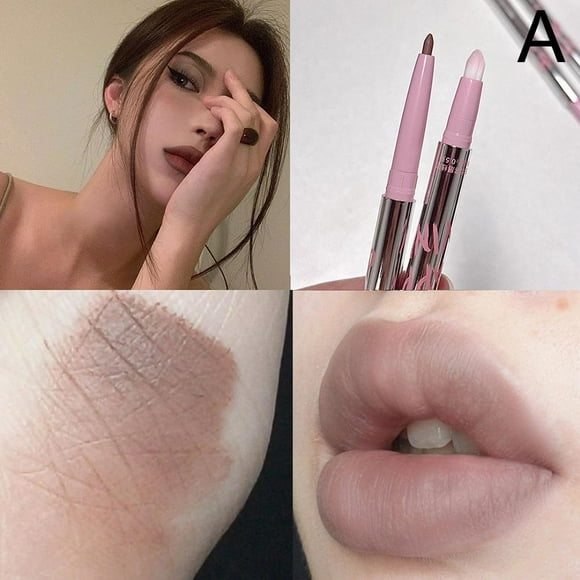 Orange Brown Waterproof Lip Liner Pencil - Moisturizing, Concealing, 0.5g