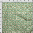 thumbnail image 3 of oneOone Cotton Flex Turquoise Green Fabric Sunflower Floral Craft Projects Decor Fabric Printed By The Yard 40 Inch Wide, 3 of 4