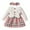 White, variant on Utlike Girls Dresses Cute Ruffle Long Sleeve Plaid Round Neck Bowknot Party Dress Fall Winter Newborn Set With Bowknot Hair Band Cozy Sundress For Girl Size 3 Months-6 Months