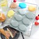 thumbnail image 1 of melotizhi Chocolate Cake Cookie Mold 6 Cavity Silicone Baking Molds For Candy Cake Chocolate Covered Sandwich Cookies Handmade Resin Mini Soap, Blue, 1 of 6