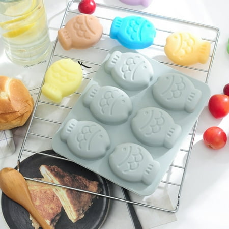 

ZHIYU Chocolate Cake Cookie Mold 6 Cavity Silicone Baking Molds For Candy Cake Chocolate Covered Sandwich Cookies Handmade Resin Mini Soap