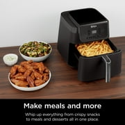 Ninja Pro 4-in-1 Air Fryer, XL 6.5-Qt Basket, 4 Functions, Air Crisp Technology, Non-stick, Crisper Plate, AF180 Black