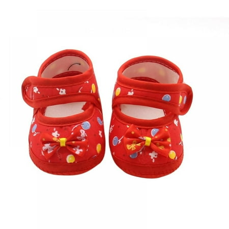 

Lemetow Girl Lace Shoes Toddler Prewalker Anti-Slip First Walker Simple Baby Shoes 3~12 Month