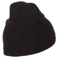 thumbnail image 3 of Mini Hang Loose Embroidered Short Beanie - Black OSFM, 3 of 5