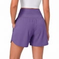 thumbnail image 2 of Women's High Waisted Yoga Shorts with Zipper Pockets, Loose Fit Drawstring Athletic Shorts for Women, Quick Dry Breathable Casual Workout Running Lounge Shorts for Gym Hiking Travel, 2 of 8