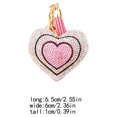 thumbnail image 3 of Langgg Keyring Keyholder DIY Small Decorative Purse Pendent Multipurpose Sweet Gift Workmanship Bag Decor Heart Keychain Pink 1Set, 3 of 6