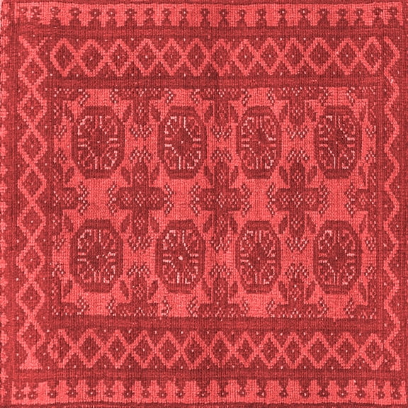 Ahgly Company Indoor Square Southwestern Red Country Area Rugs, 8' Square