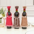 thumbnail image 2 of 3 piezas de funda para botella de vino de Navidad, bolsas de vino tinto, funda para botella de vino de Navidad, bolsa reutilizable para botella de vino de Navidad, bolsa de tela para botella de vino de Navidad (D) Rojo Verde, 2 of 5