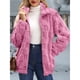 thumbnail image 5 of Chaqueta Suave y Cálida con Cremallera y Larga para Mujer Rosa Roja L, 5 of 7