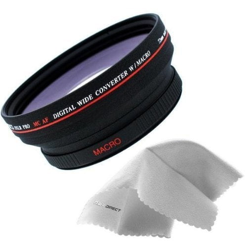 Sony HDR-FX1000 0.5x High Definition Wide Angle Lens (72mm) Made By Optics + Nwv Direct Micro Fiber Cleaning Cloth