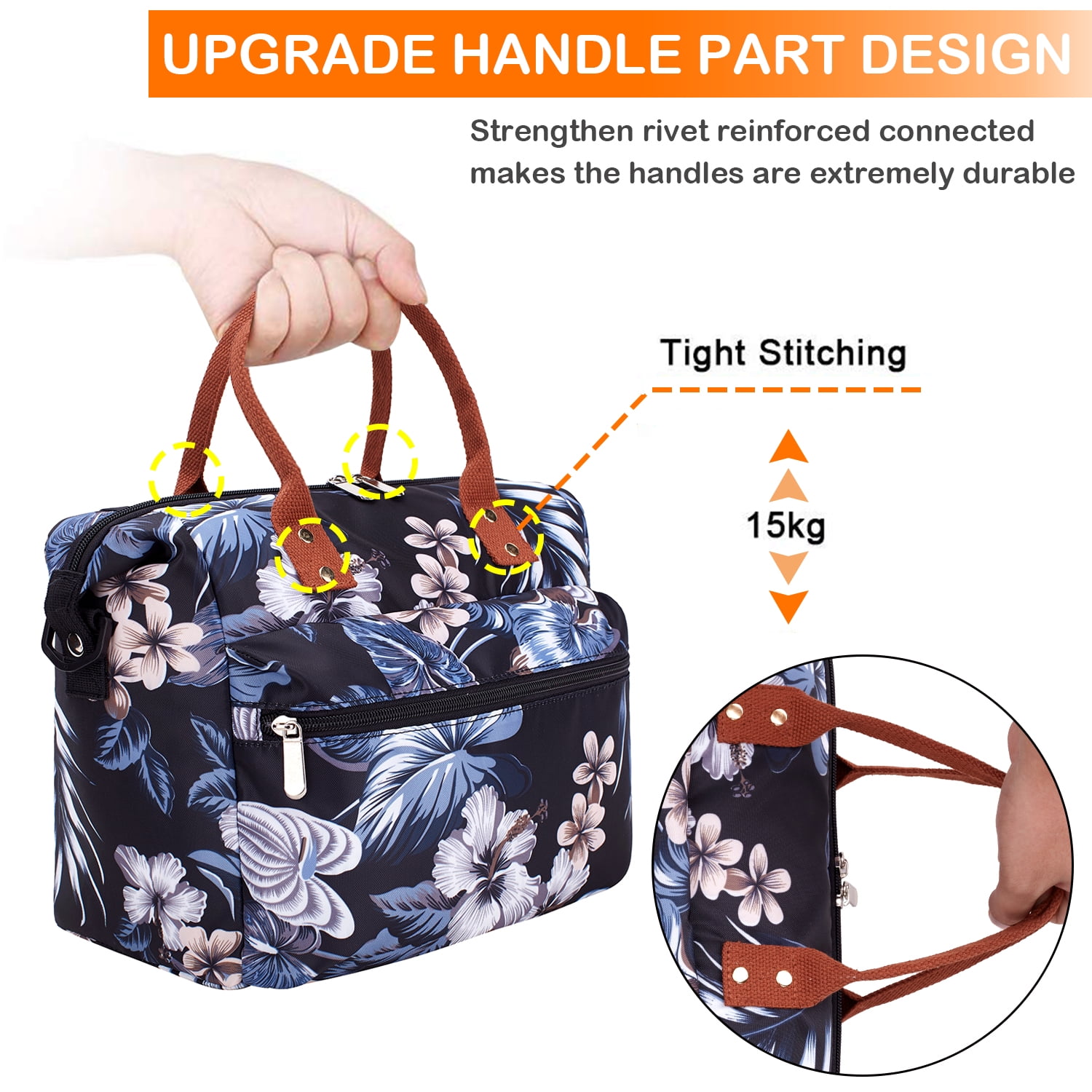 Leakproof Insulated Lunch Tote Bag with Adjustable & Removable Shoulde –  ZeroShopping