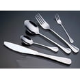 thumbnail image 2 of Juego de cubiertos de 5 piezas, juego de vajilla de acero inoxidable 18/10 plateado, juego de cubiertos plateados, utensilios de cena (2 tenedores, 2 cucharas, 1 cuchillo) (acabado cromado) MFZFUKR CJWUS-5256, 2 of 8
