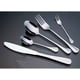 thumbnail image 2 of Juego de cubiertos de 5 piezas, juego de vajilla de acero inoxidable 18/10 plateado, juego de cubiertos plateados, utensilios de cena (2 tenedores, 2 cucharas, 1 cuchillo) (acabado cromado) Adepaton CJWUS-5256, 2 of 8