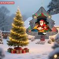 thumbnail image 4 of Metal Hanging Christmas Tree-Shaped Wind Decorations - Unique Tunnel Pattern Design for Yard & Garden Spinners Festive Outdoor Decor, 4 of 7