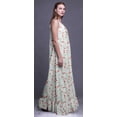 thumbnail image 3 of Bimba Robe de Nuit Longue à Bretelles Spaghetti Imprimée de Feuilles et Baies Blanches pour Femmes, Robe Maxi de Sommeil, X-Small, 3 of 5