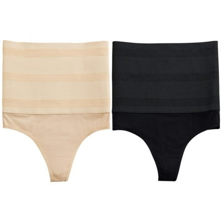 

2pcs Tummy Control Thong Women Seamless Shapewear Postpartum Belly Corset Thong Panties Underwear High-waist Hip-lifting Briefs