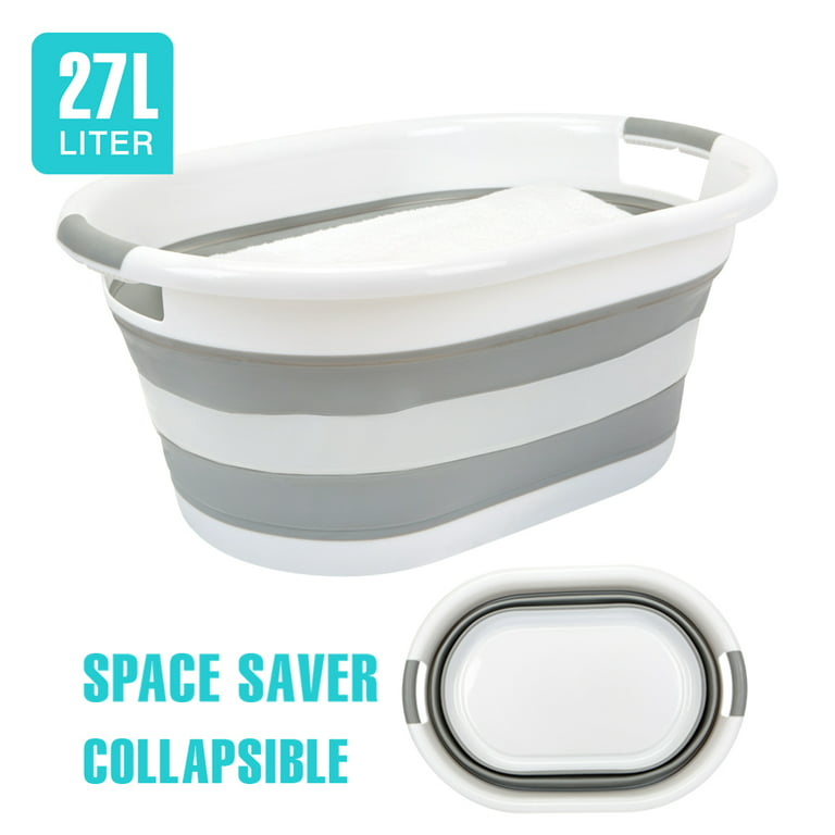 Simplify Collapsible Plastic Laundry Basket 