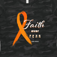 thumbnail image 4 of Inktastic Faith over Fear Leukemia Awareness with Orange Ribbon Women's T-Shirt, 4 of 5