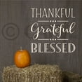 thumbnail image 5 of Thankful Grateful Blessed Vinyl Lettering Wall Decal Sticker  Fall Decor Thanksgiving Decals Crafts - Size: 20"H x 20"L - Color: Ivory, 5 of 5