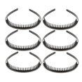 thumbnail image 1 of 6x Resina Dientes Zig Zag Zag Banda De Pelo Bucle Diadema Deportes Baile De Yoga Gimnasio Sunnimix Banda de aro de pelo para mujer unisex, 1 of 8