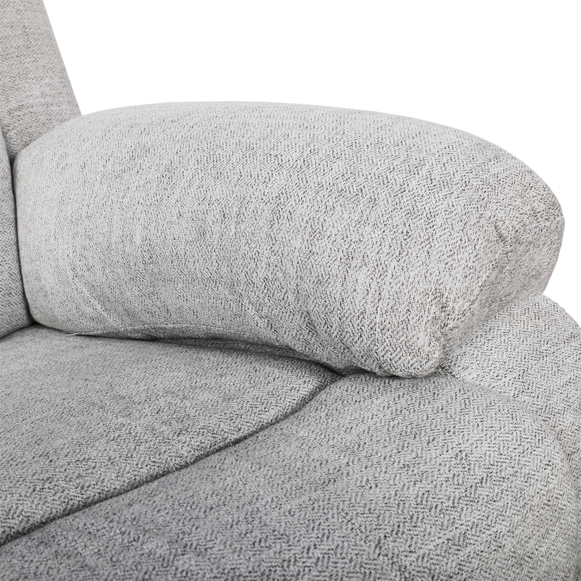 Aukfa Linen Recliner Chair, 38" Overstuffed Armchair Living Room Home Theater Lounge Seat, Light Gray