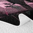 thumbnail image 5 of Homewish Halloween Death Skull Quilt King,Red Rose Flowers King Coverlet Set,3 Pieces, 5 of 7