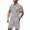 Grey, variant on Glisme Mens 2 Piece Sets Summer Outfits Casual Jacquard Casual Fashion Short Sleeved Shirt And Shorts Two Piece Set Fashion Clothing Set Grey