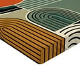 thumbnail image 2 of Ambesonne Monstera Fitted Sheet, Abstract Boho Mid Century, Twin Size, Burnt Orange Pale Khaki, 2 of 3