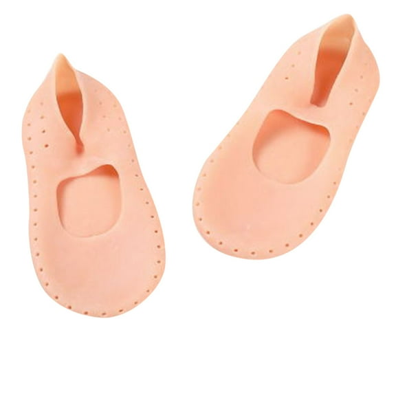 JeashCHAT 1Pair Silicone Heel Gel Socks Foot Cracked Repair Dry Crack Healing Chapped