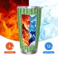 thumbnail image 6 of Fotbe Cactus Pattern 20 oz Tumbler Stainless Steel Vacuum Insulated Coffee Ice Cup Double Wall Travel Flask Leak-proof Coffee Cup-Straw Three-piece Set, 6 of 8