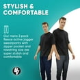 thumbnail image 2 of BROOKLYN VERTICAL Mens 3 Pack Fleece Active Jogger Sweatpants with Zipper Pocket and Drawstring Size S-2XL, 2 of 4